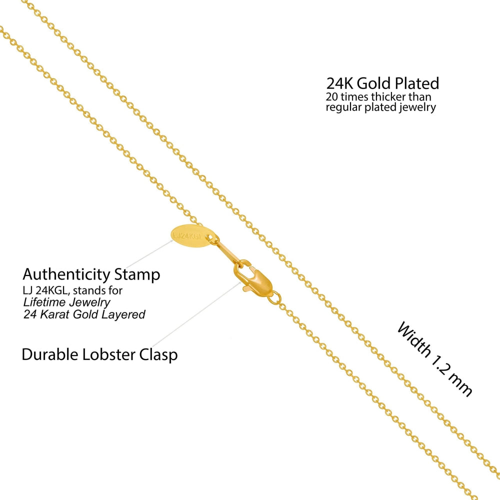 1.2mm Cable Link Chain Necklace