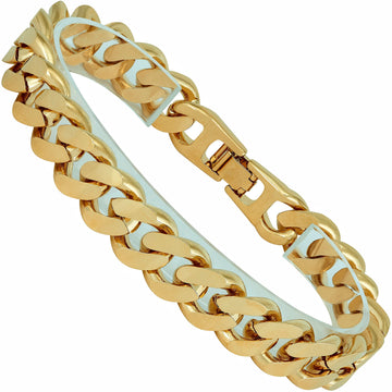12mm Miami Curb Cuban Link Chain Bracelet