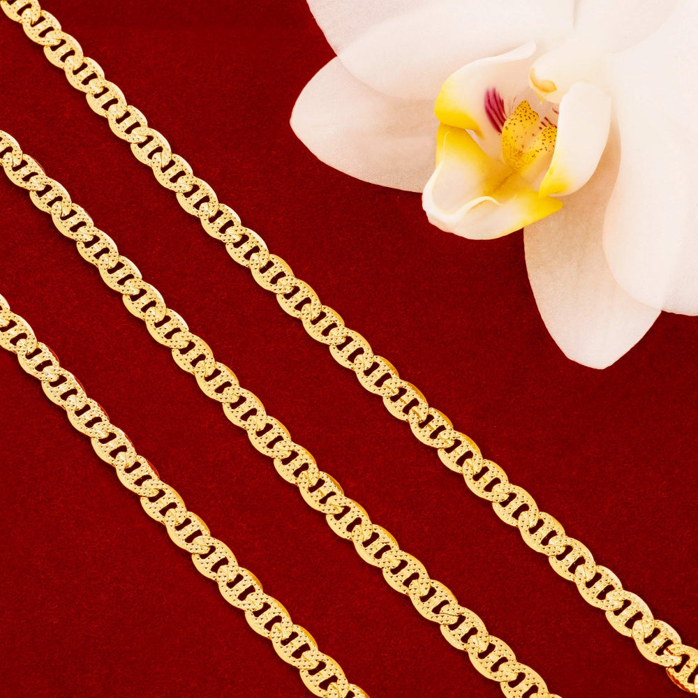 3mm Crushed Mariner Chain Necklace
