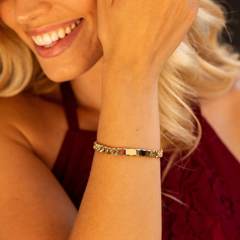 7mm Cuban Link ID Bracelet