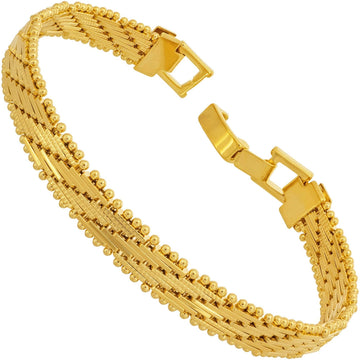 7mm Vintage Flat Basket Weave Bracelet