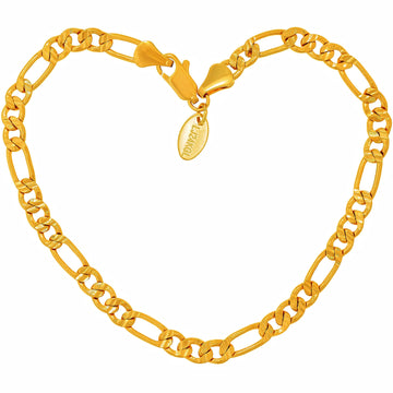 Swiss Cut Figaro Anklet ( 4mm and 5mm )