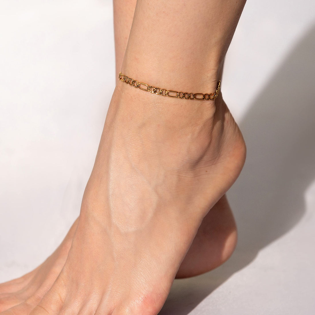 Swiss Cut Figaro Anklet ( 4mm and 5mm )