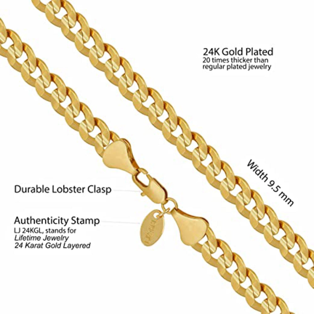 9.5mm Cuban Link Chain Necklace