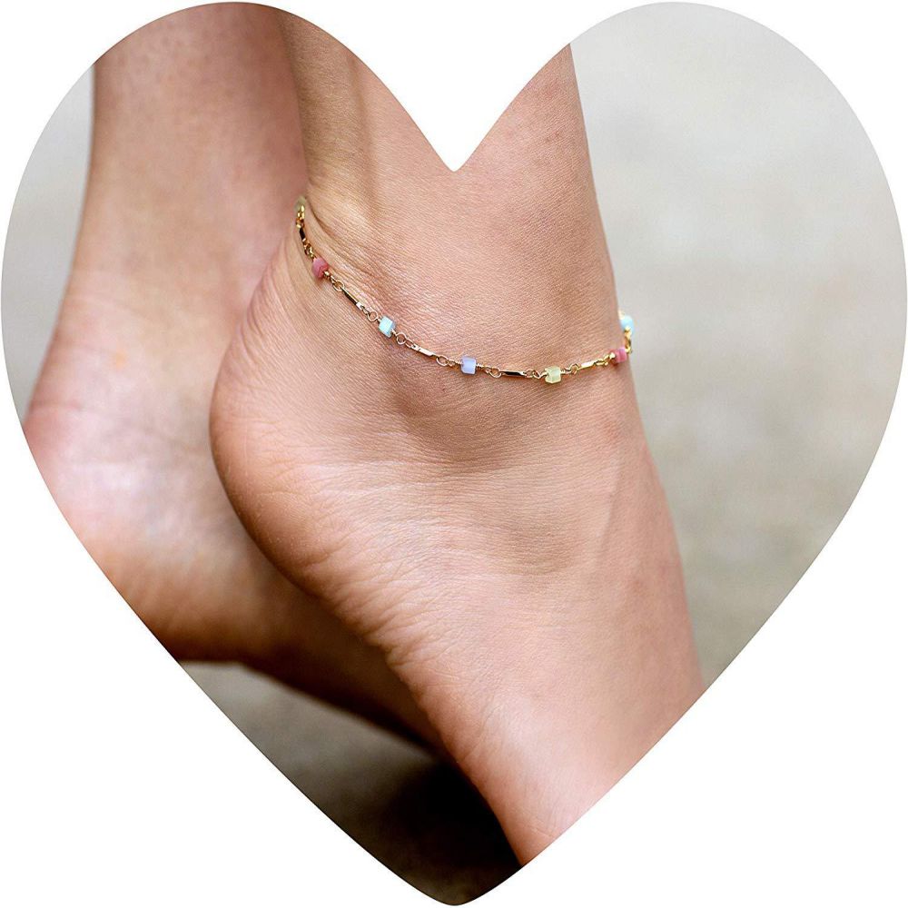 Colorful Square Beads Anklet