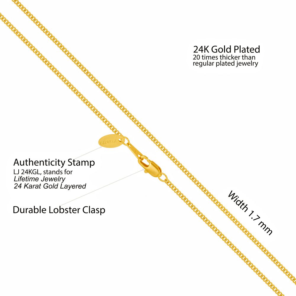 1.7mm Curb Link Chain Necklace