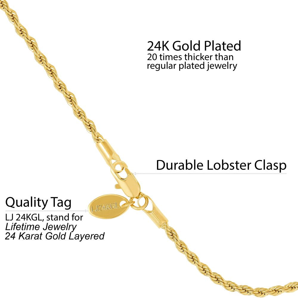 2mm Rope Chain Bracelet