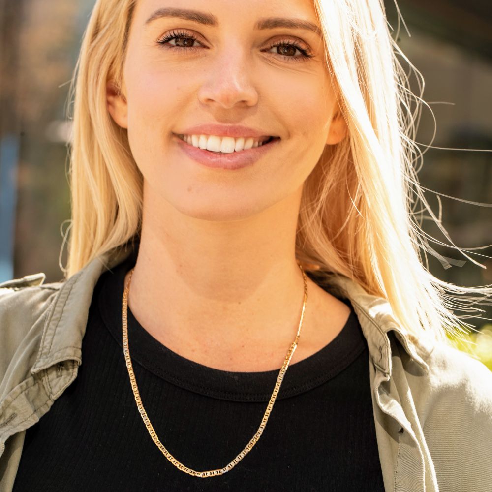 3.5mm Flat Mariner Chain Necklace