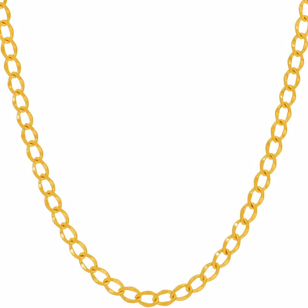 4mm Diamond Cut Curb Link Chain Necklace