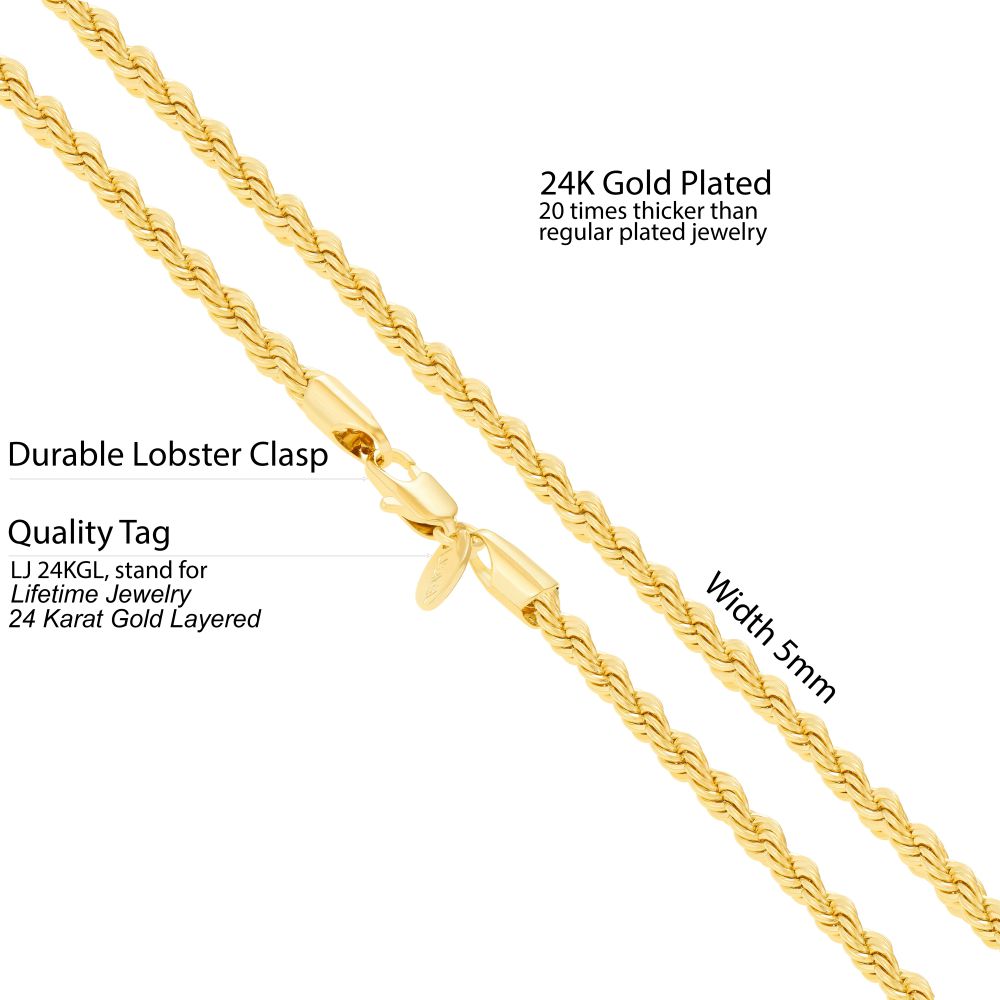 5mm Rope Chain Necklace