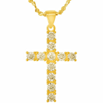 Cross Pendant Necklace with Cubic Zirconia