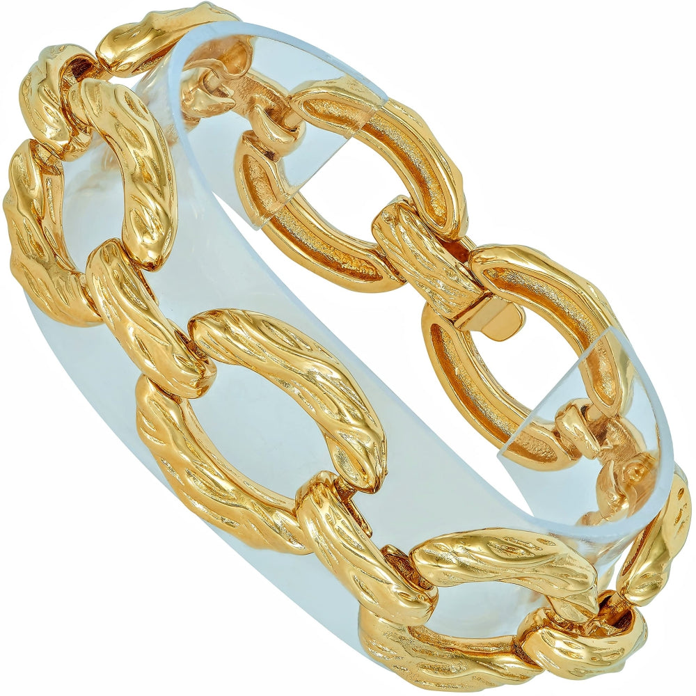 Grooved O-Link Bracelet
