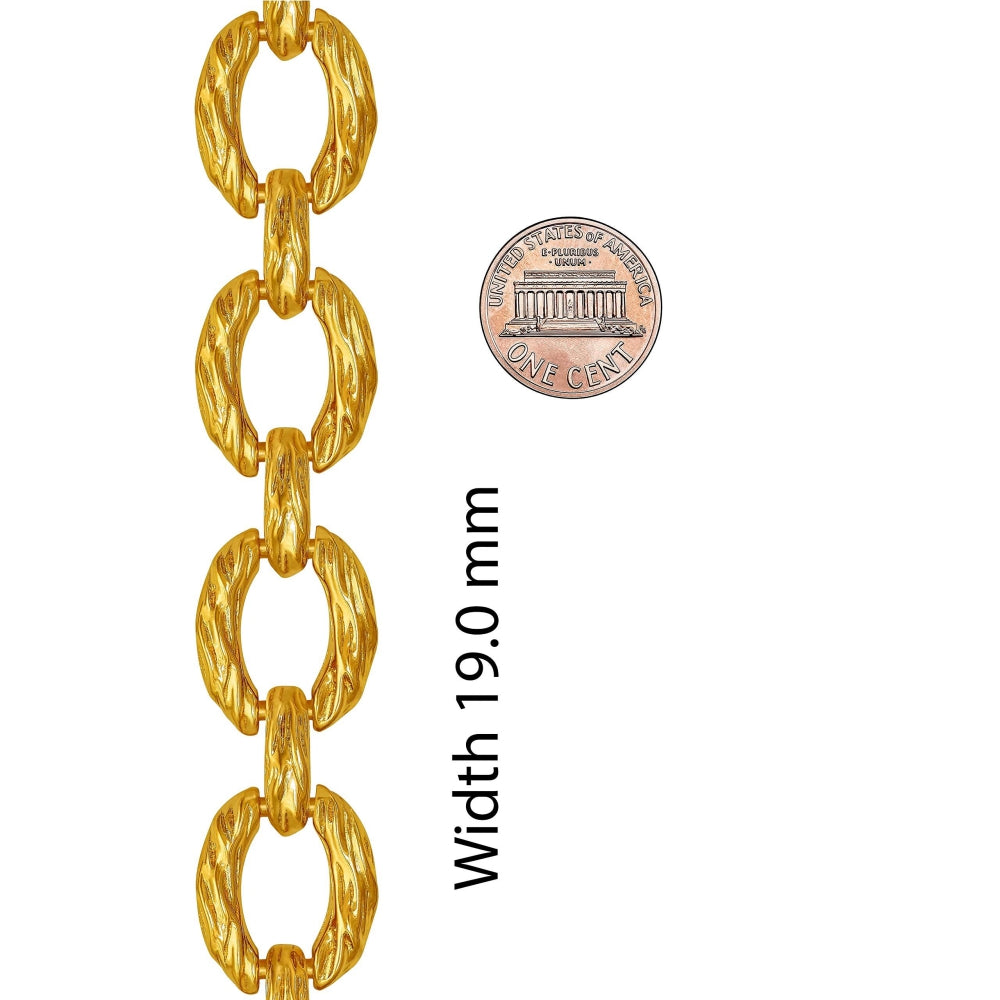 Grooved O-Link Bracelet