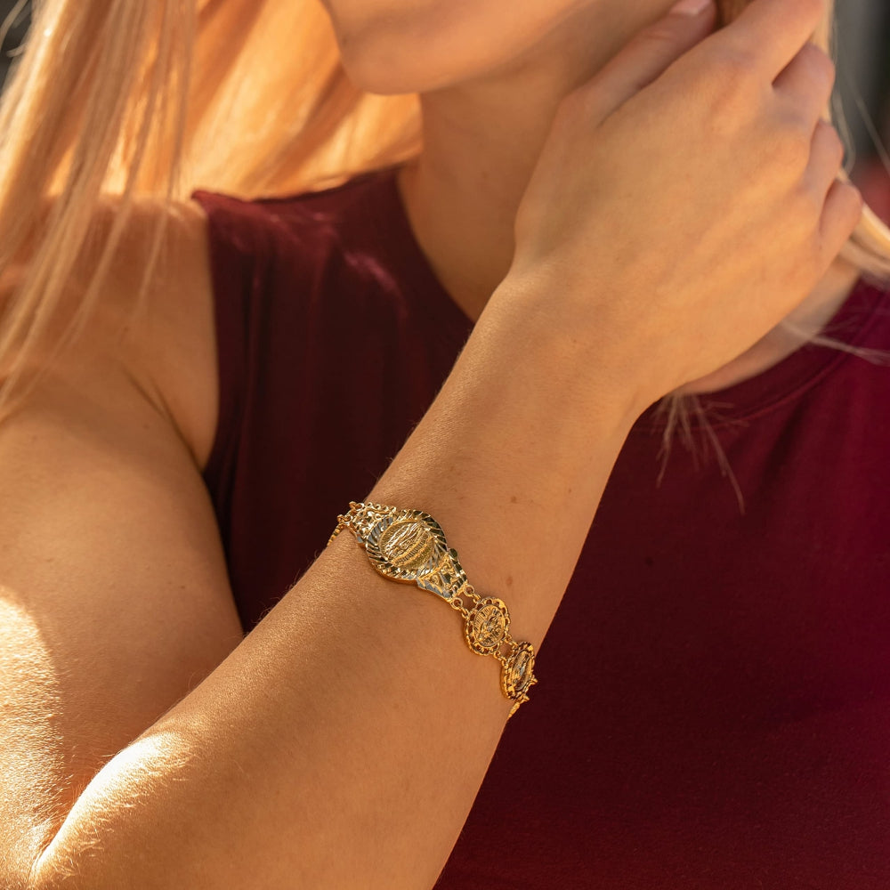 Lady of Guadalupe Emblem Link Bracelet