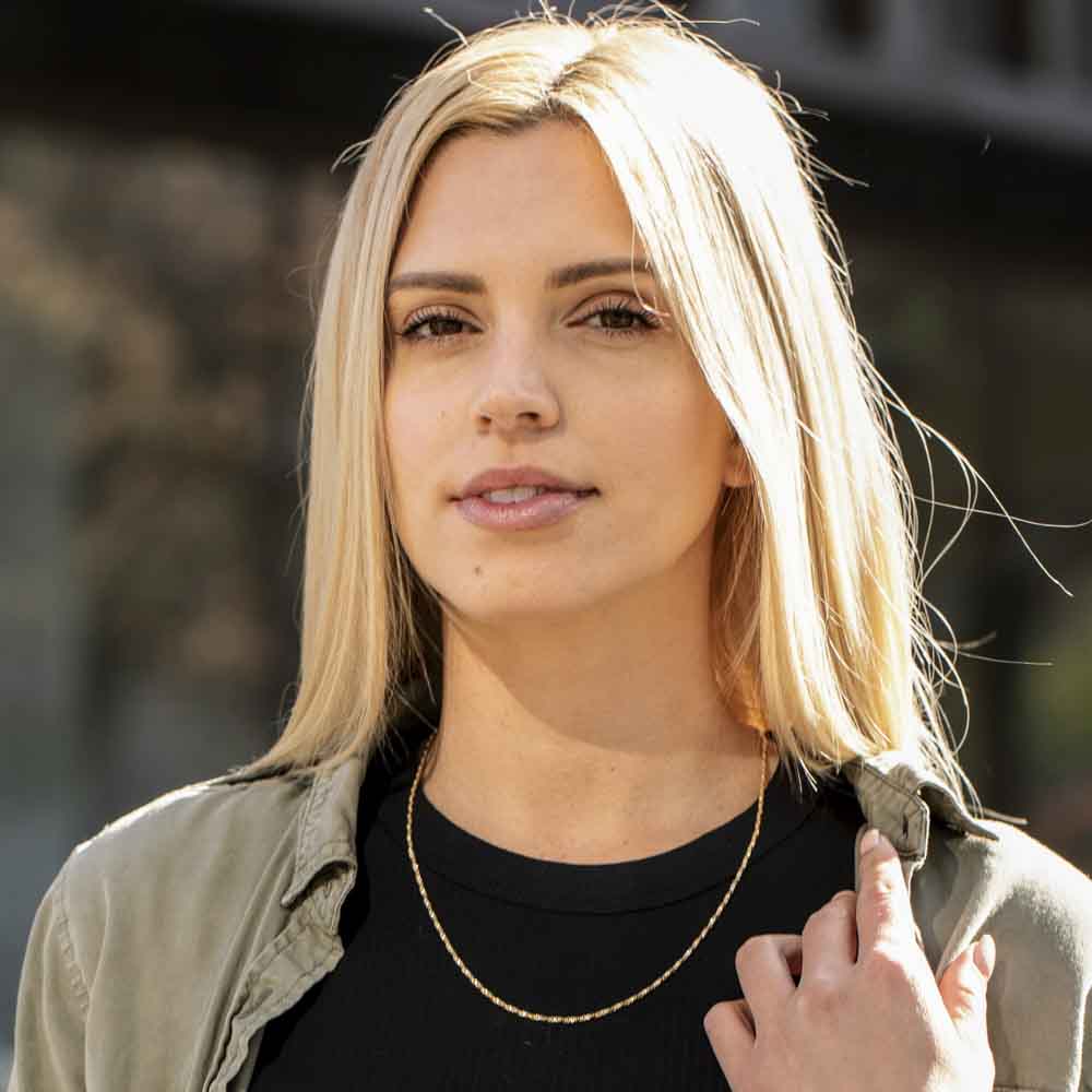 1.7mm Twisted Box Chain Necklace