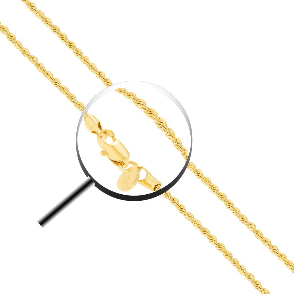 2mm Rope Chain Necklace