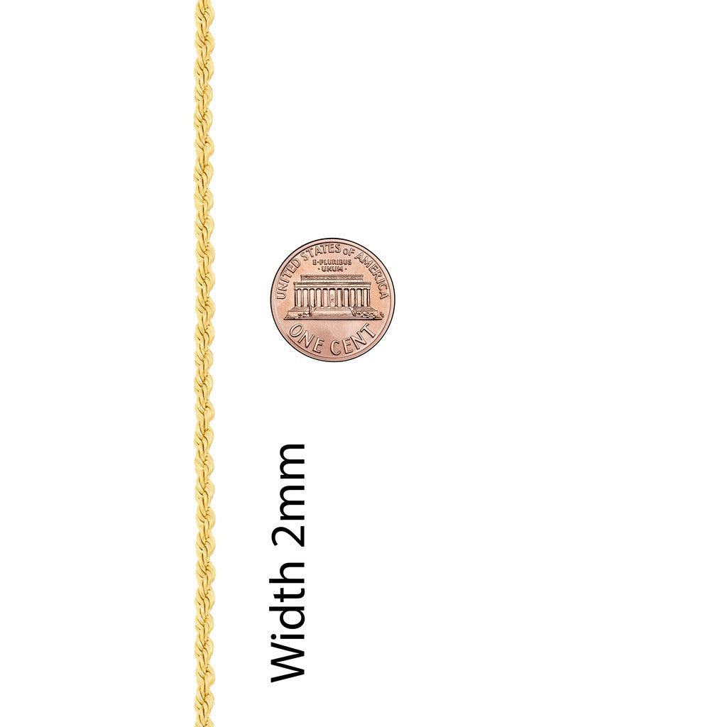 2mm Rope Chain Necklace